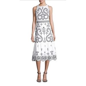 Tory Burch Mariana Embroidered Eyelet midi dress XS/0/2